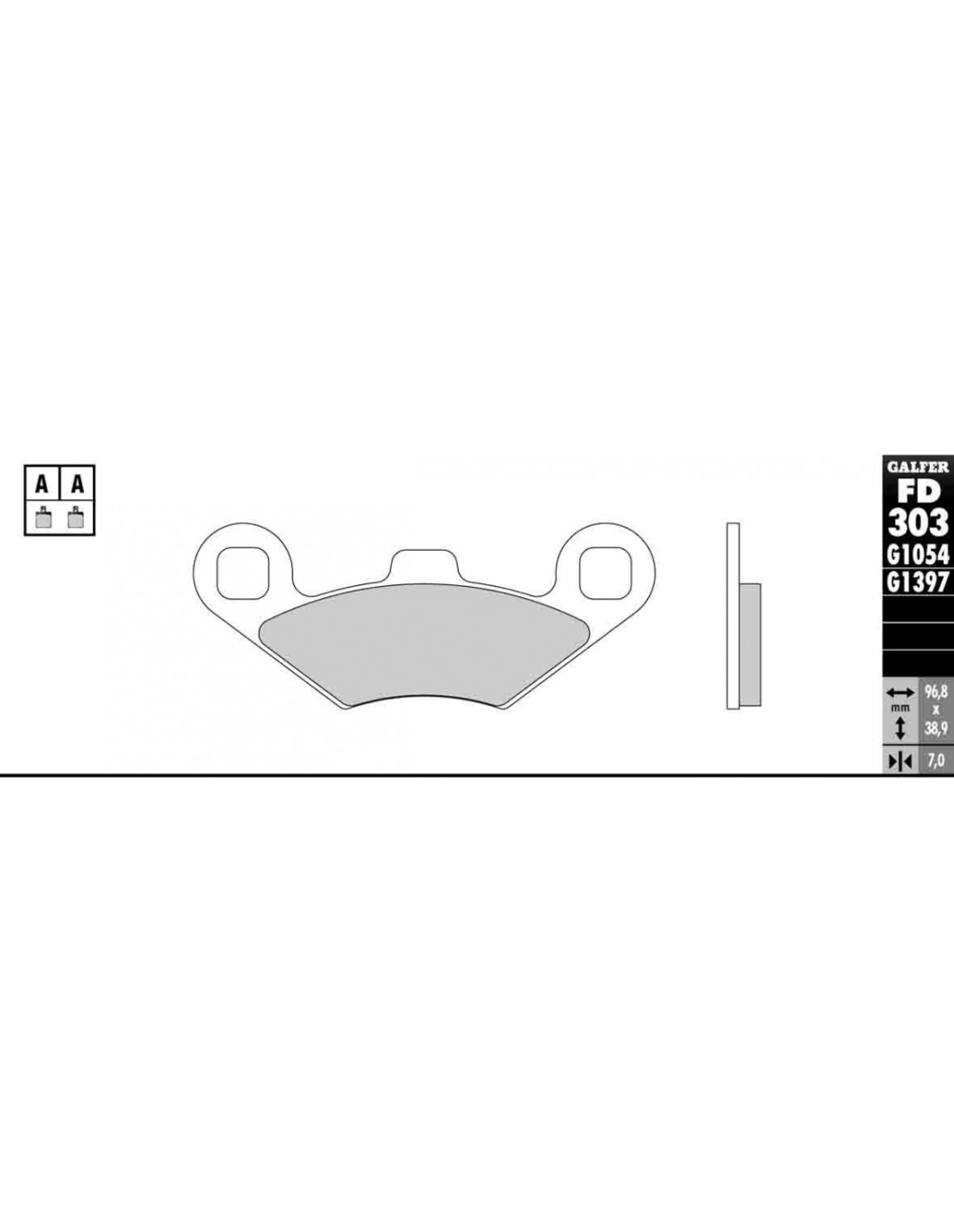 Предни/Задни мото накладки Galfer SEMI METAL FD303G1054