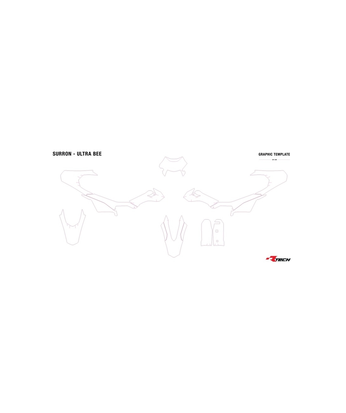 Комплект пластмаси RACETECH SURRON ULTRA BEE ENDURO Yellow