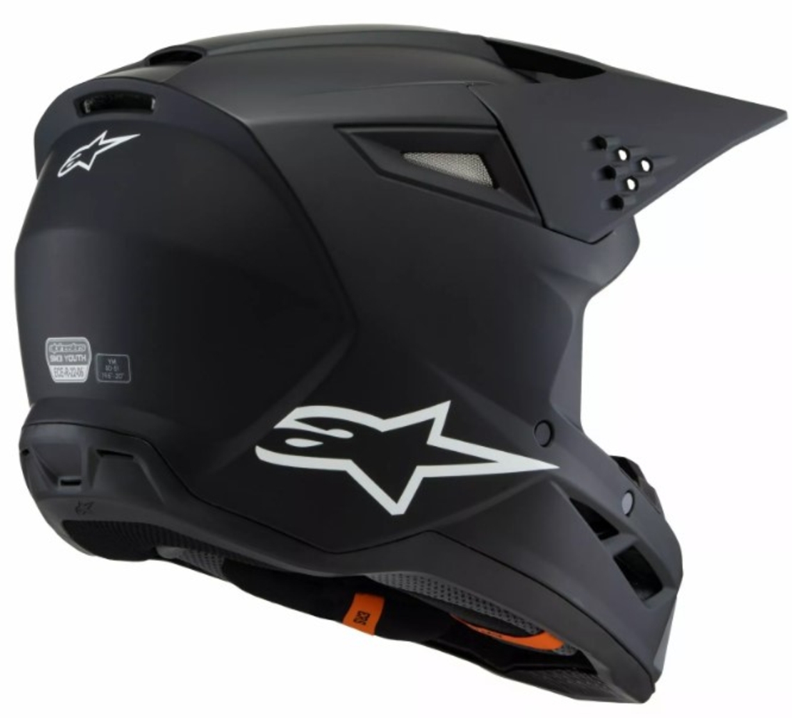 Детска мотокрос каска ALPINESTARS SM3 SOLID BLACK