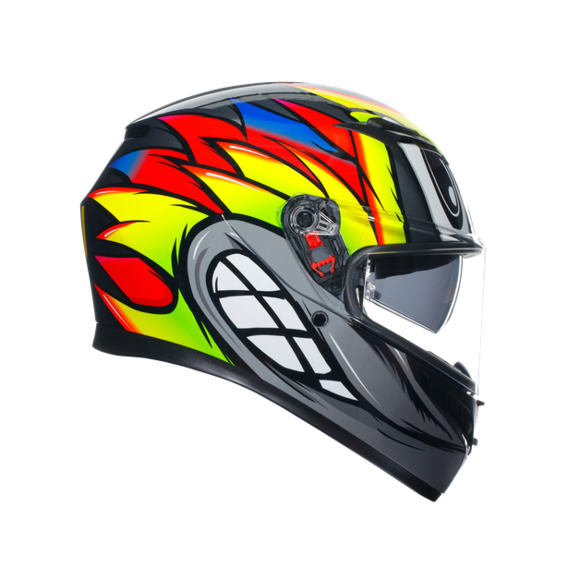 КАСКА  AGV K3 -BIRDY 2.0 GREY/YELLOW/RED