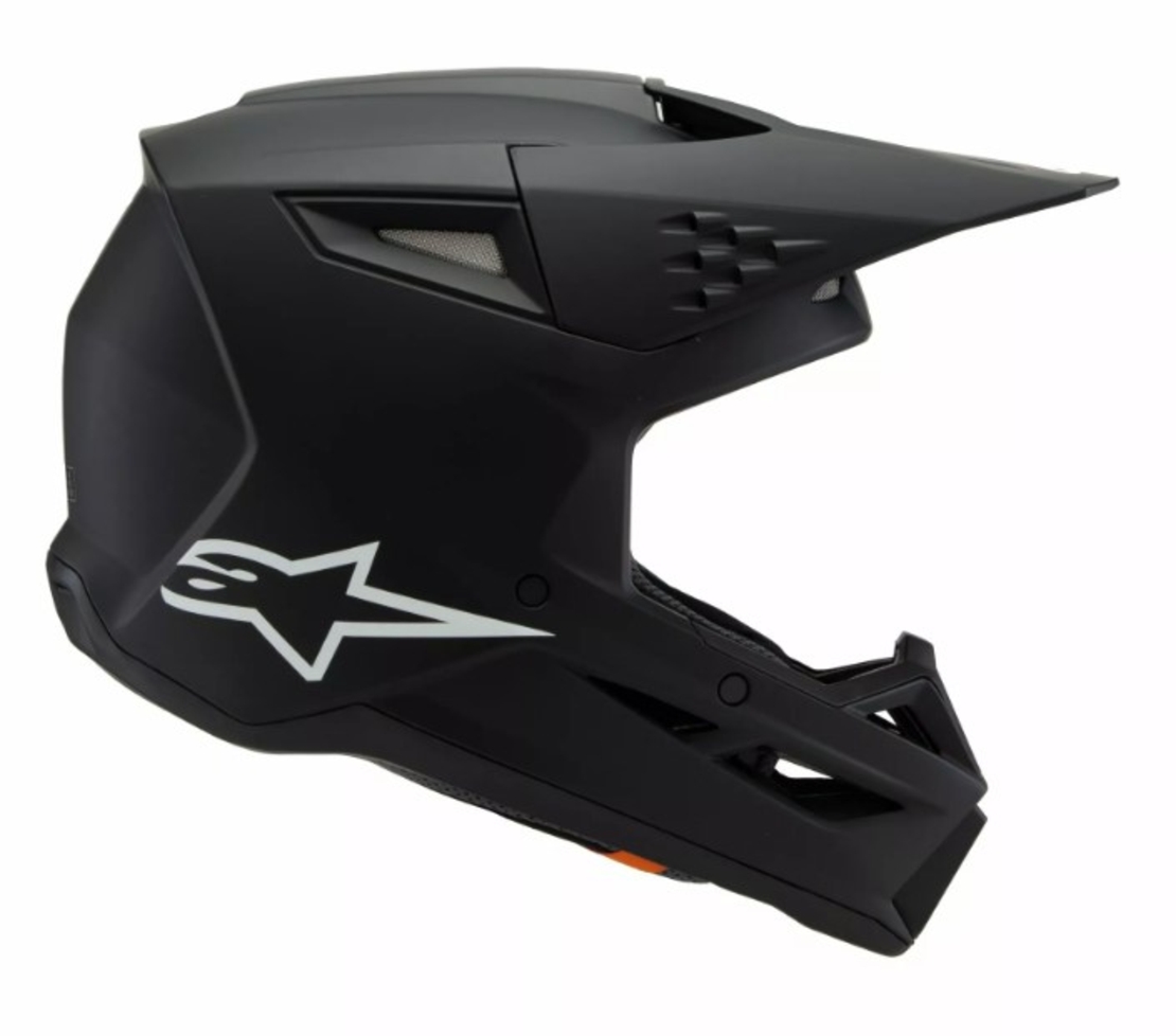 Детска мотокрос каска ALPINESTARS SM3 SOLID BLACK