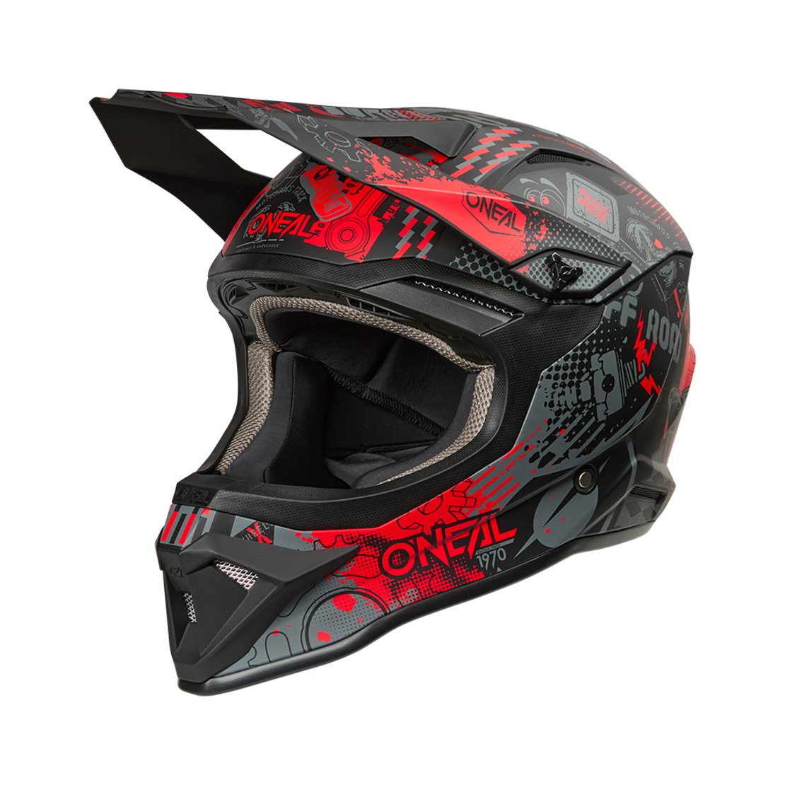 Каска O'NEAL 1SERIES VIBRANT BLACK/RED V.26