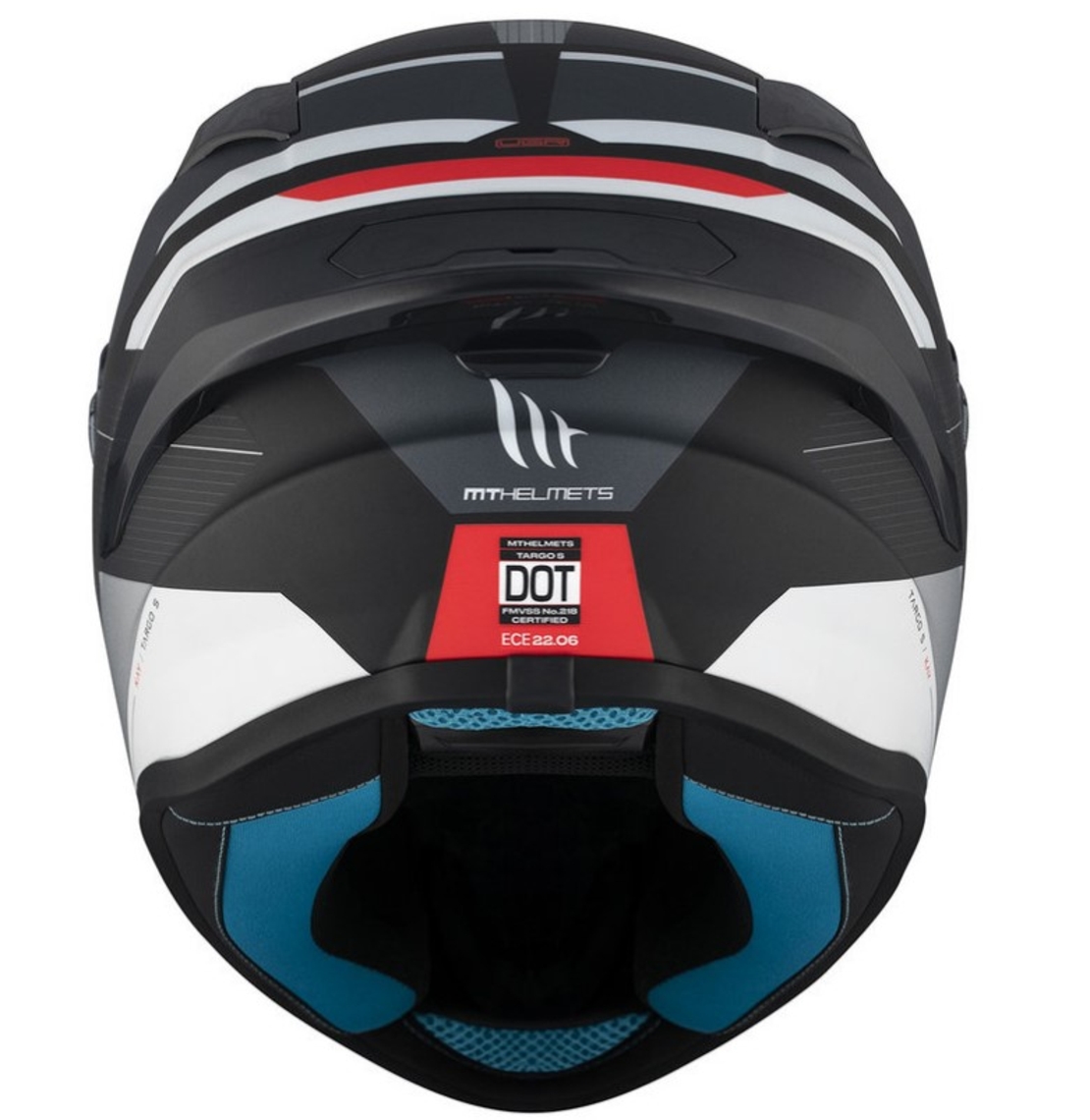 Каска MT TARGO S KAY B2 MATT BLACK/WHITE/RED