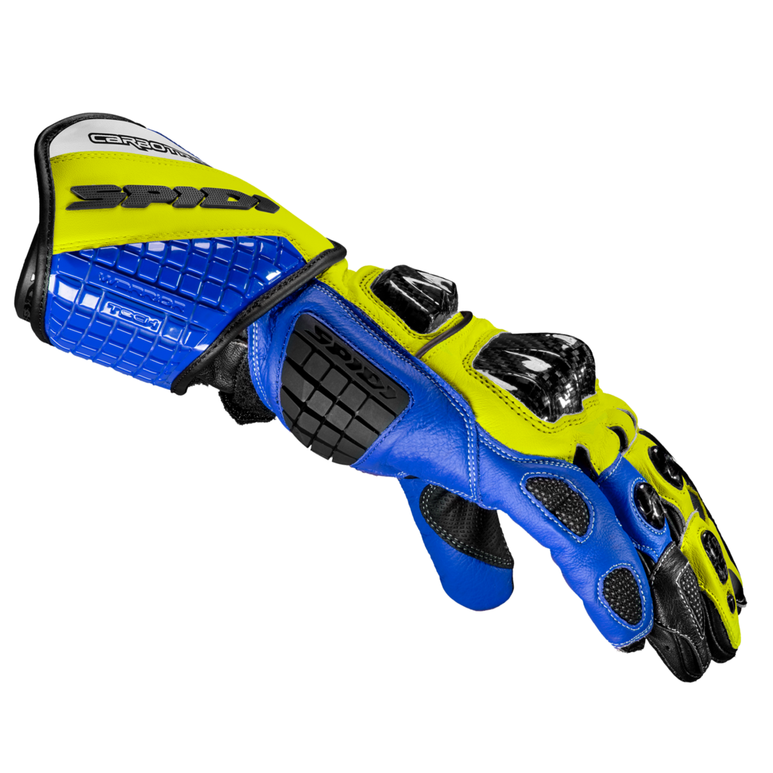 Мото ръкавици SPIDI Carbo track EVO BLUE/YELLOW