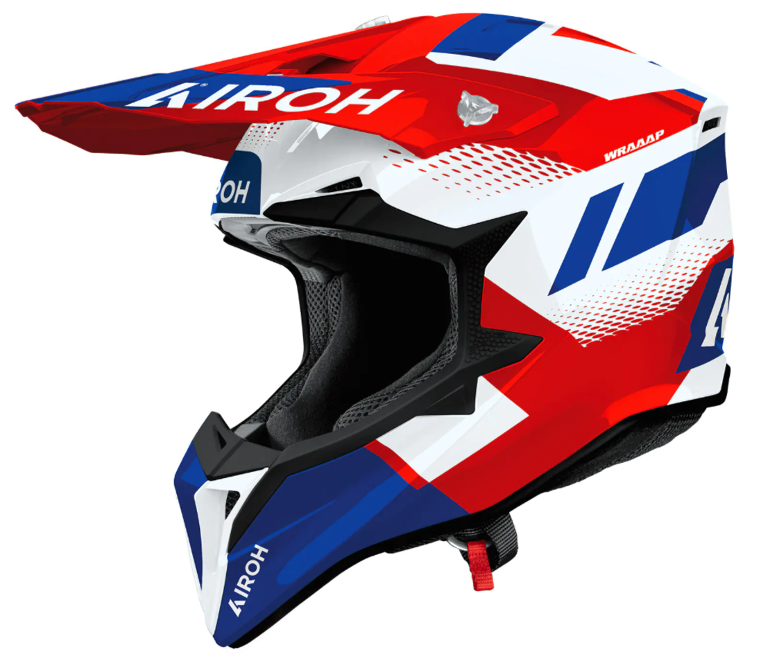 Мотокрос каска AIROH WRAAAP VISION RED/BLUE GLOSS