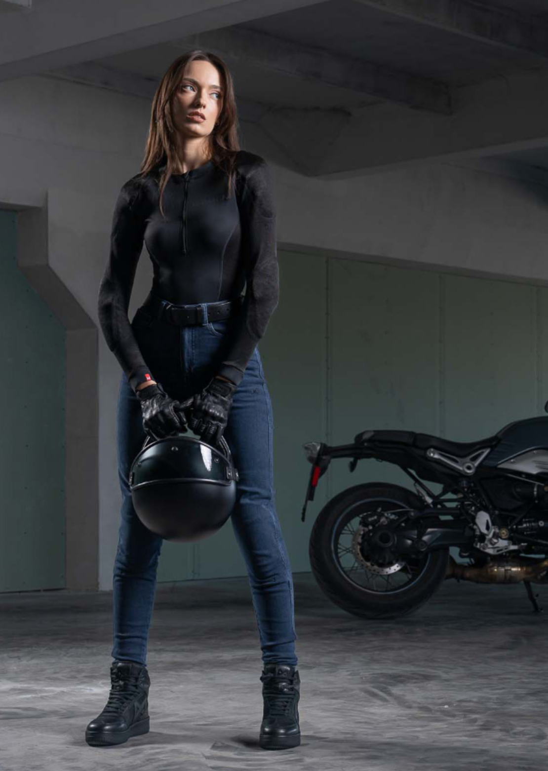 Дамски мото дънки PANDO MOTO KUSARI COR 02 - Skinny-Fit Cordura® - LONG