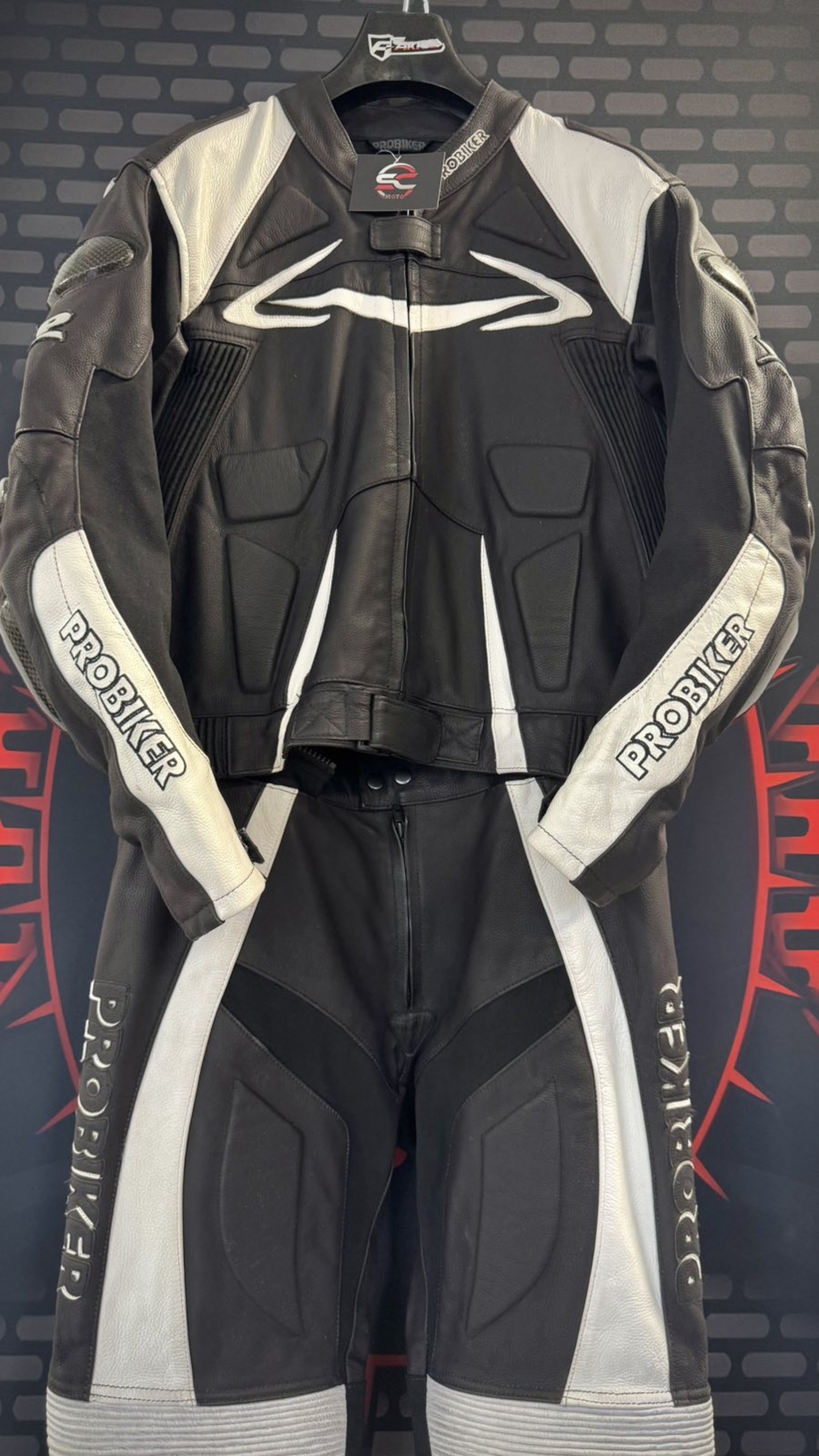 Кожен мото екип Probiker PRX-4 номер 54-XL на две части