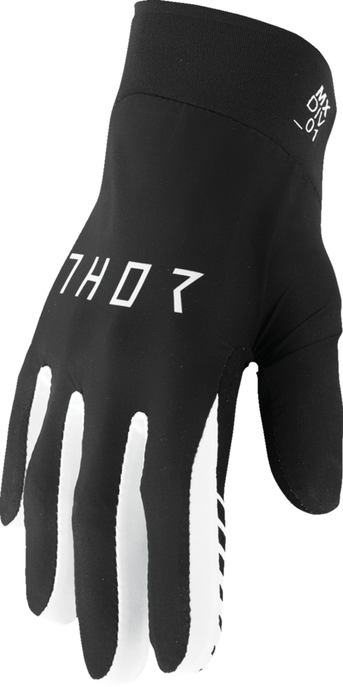 Мотокрос ръкавици THOR AGILE SOLID BLACK/WHITE