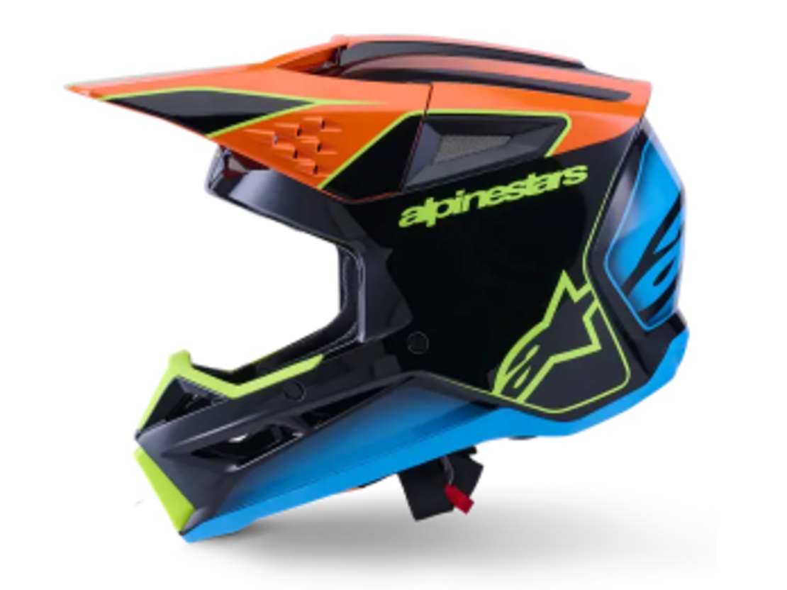 Мотокрос каска ALPINESTARSSM3 FRAY BLACK/ORANGE/YELLOW