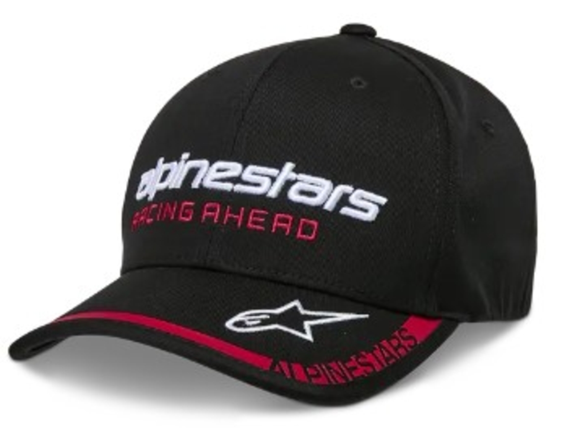 Шапка ALPINESTARS CRV BILL INDENT BLACK/RED