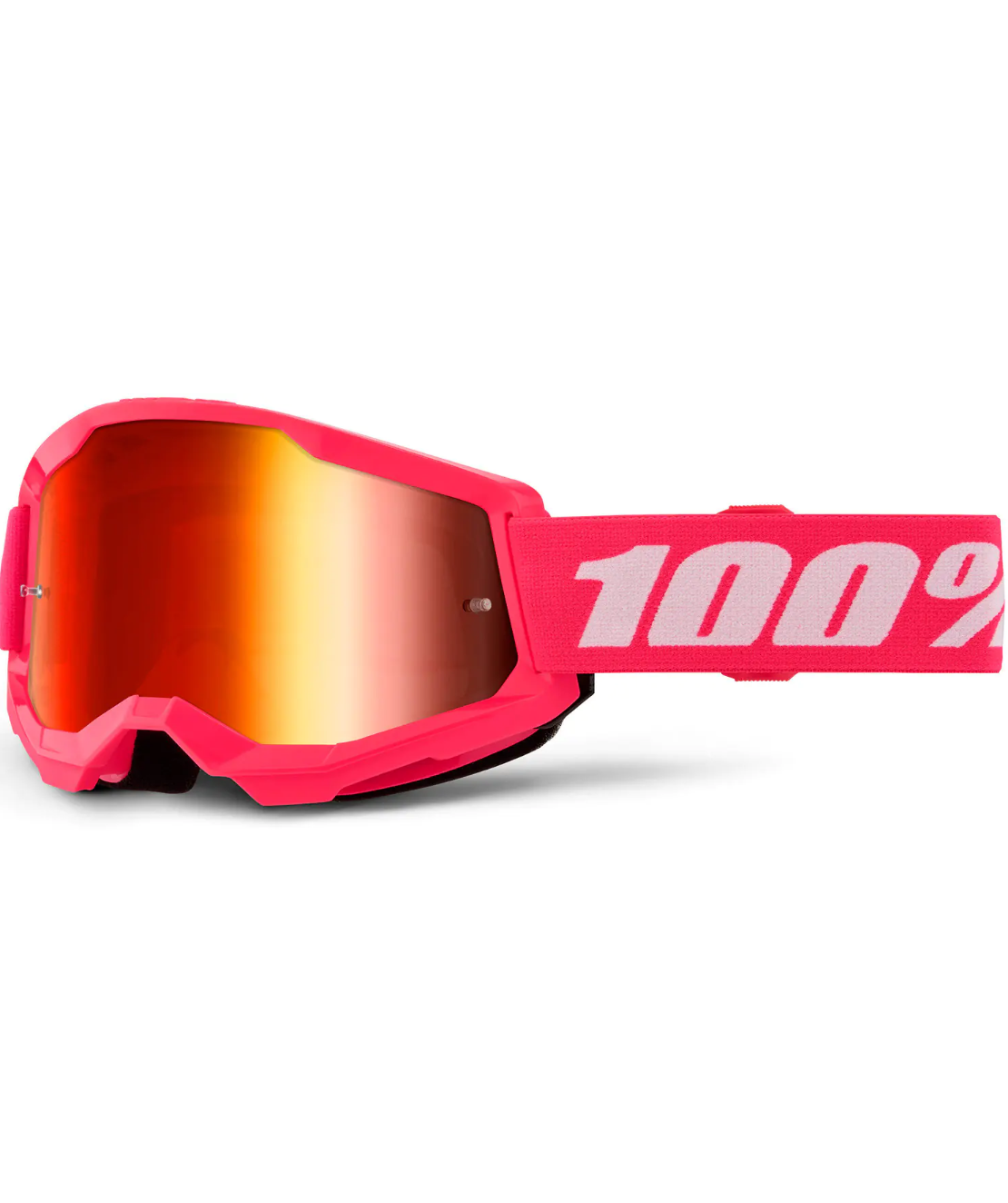 Мотокрос очила 100% STRATA2 PINK- MIRROR RED