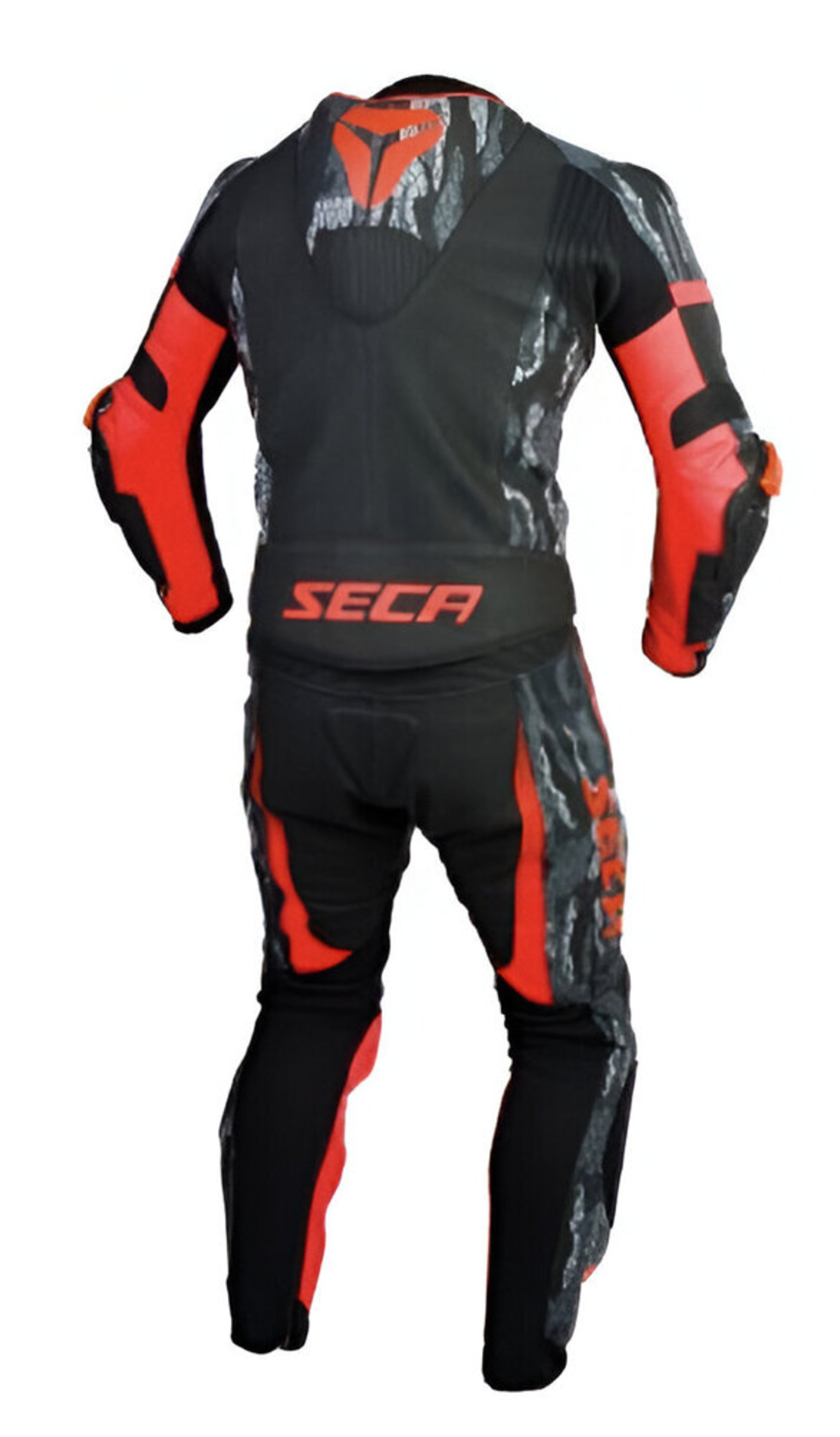 Кожен Мото Екип SECA SRS II FLUO RED/CAMO