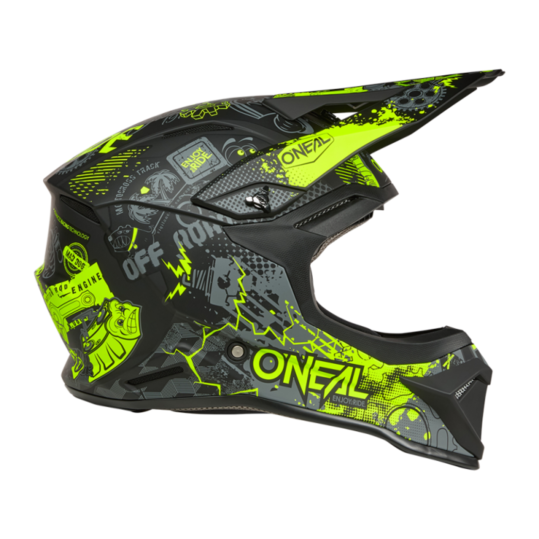 Каска O'NEAL 1SERIES VIBRANT BLACK/NEON YELLOW V.26