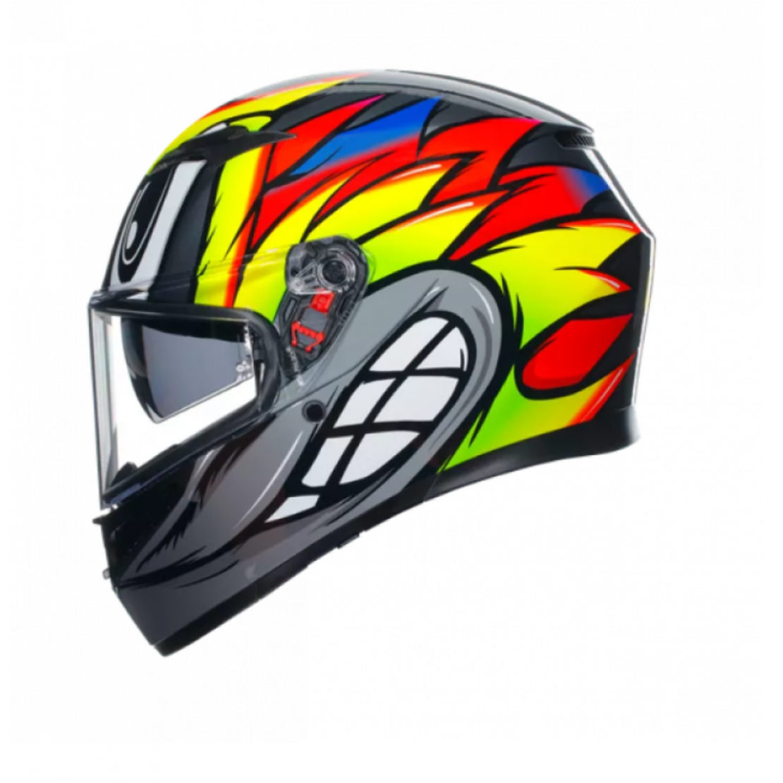 КАСКА  AGV K3 -BIRDY 2.0 GREY/YELLOW/RED