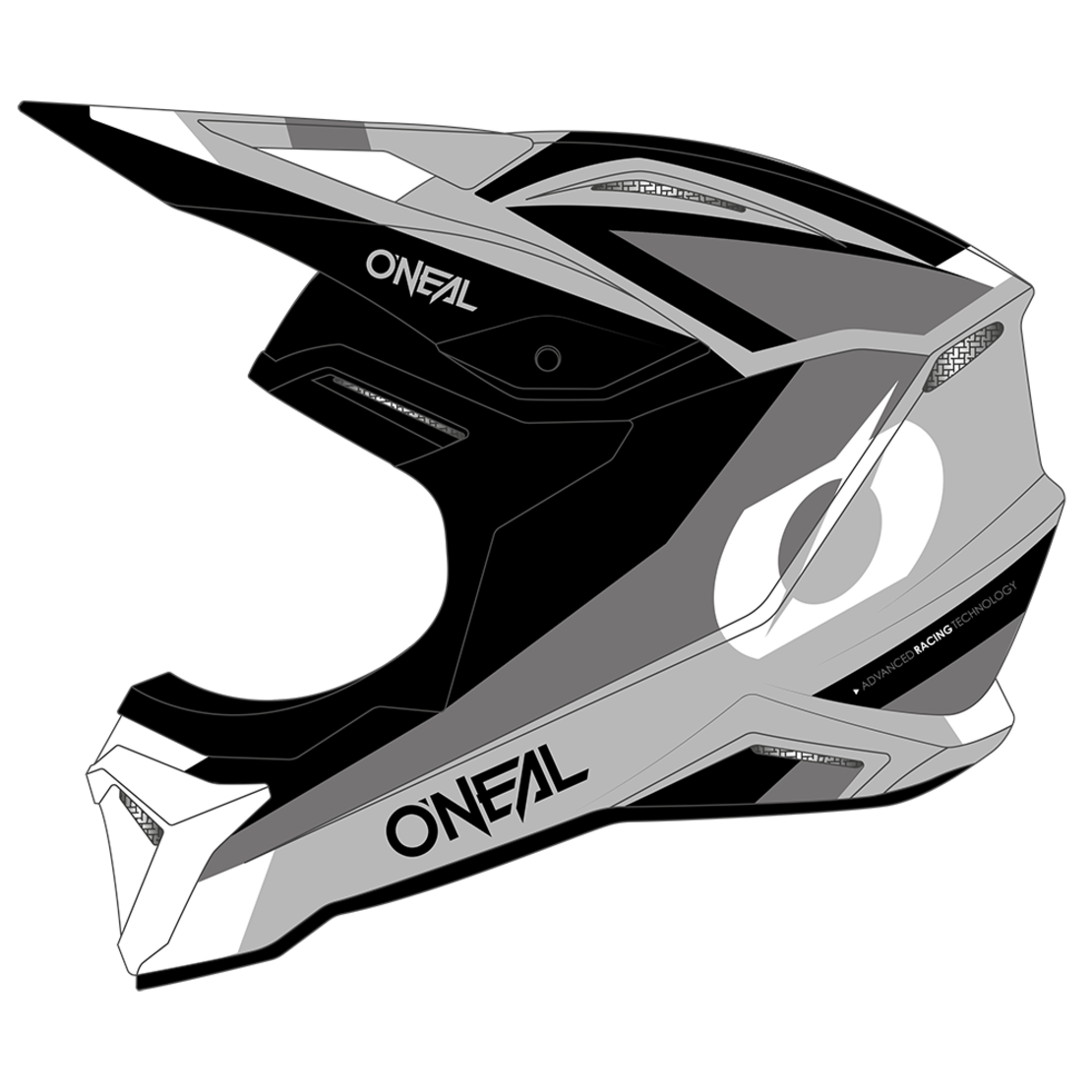 Каска O'NEAL 1SERIES STREAM BLACK/GRAY V.24