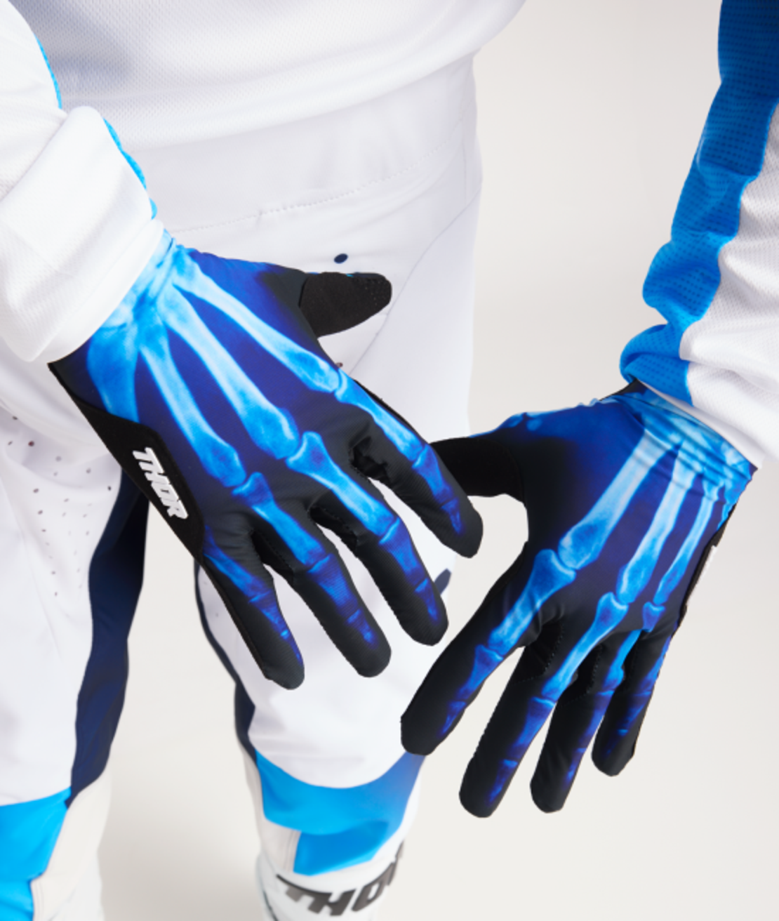 Мотокрос ръкавици THOR SPORTMODE X-RAY BLACK/BLUE