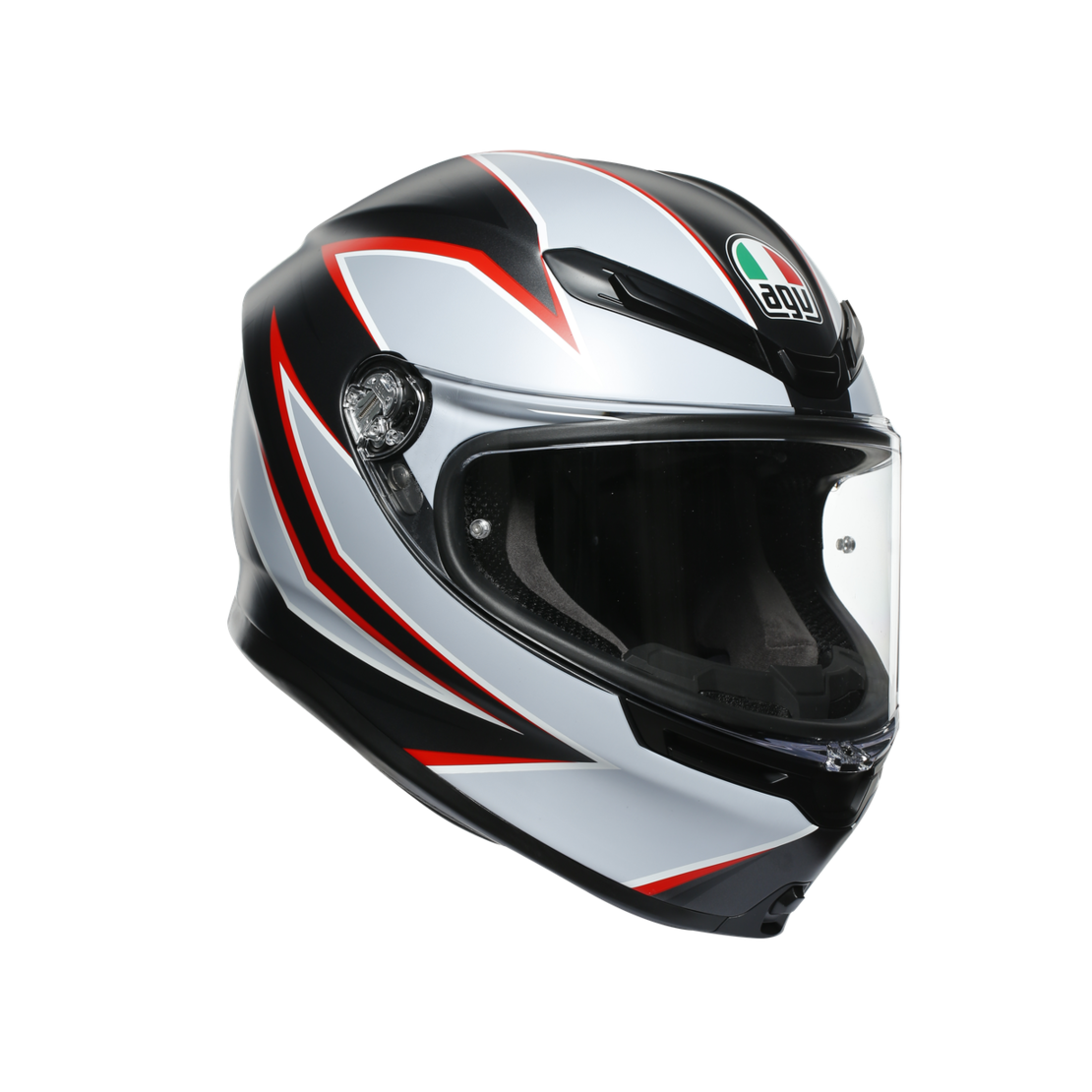 КАСКА AGV K-6 S FLASH MATT BLACK/GREY/RED