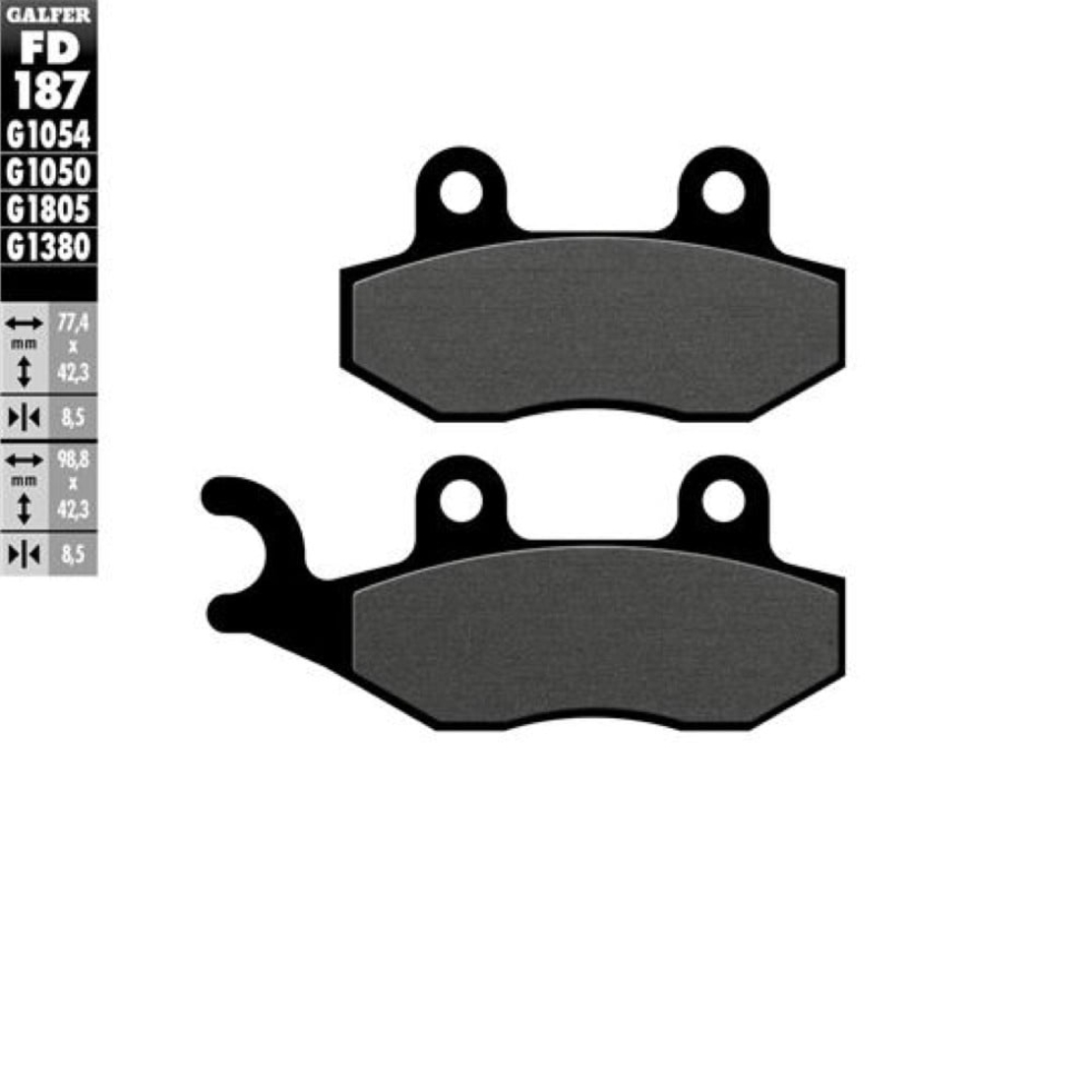 Предни/задни мото накладки Galfer SCOOTER FD187G1050