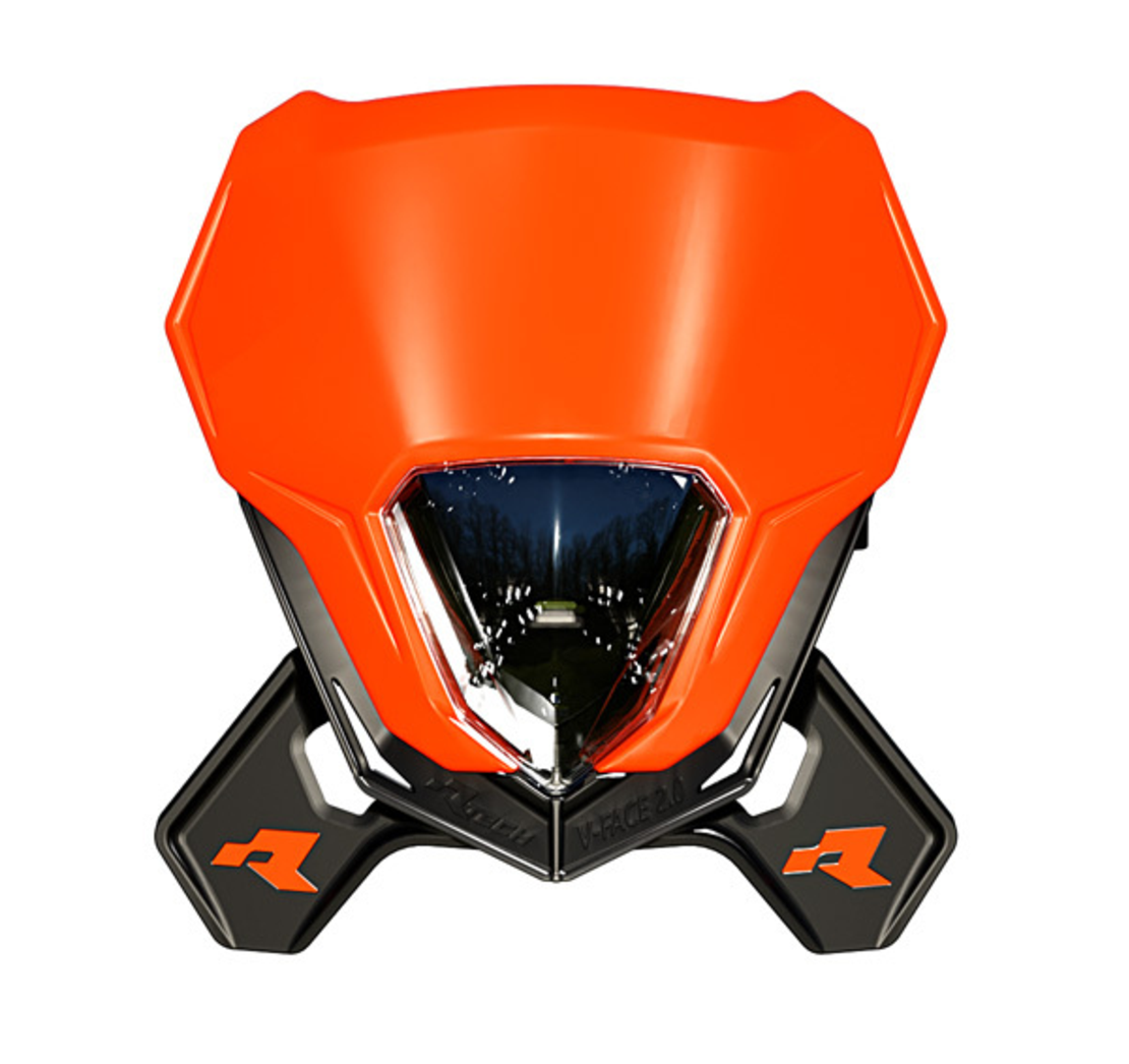 Фар RACETECH V-FACE 2.0 LED Headlight (Black/Orange)