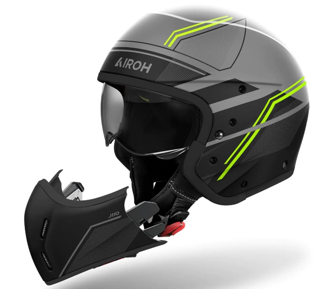 Kаска за скутер AIROH J110 Slim Yellow Matt