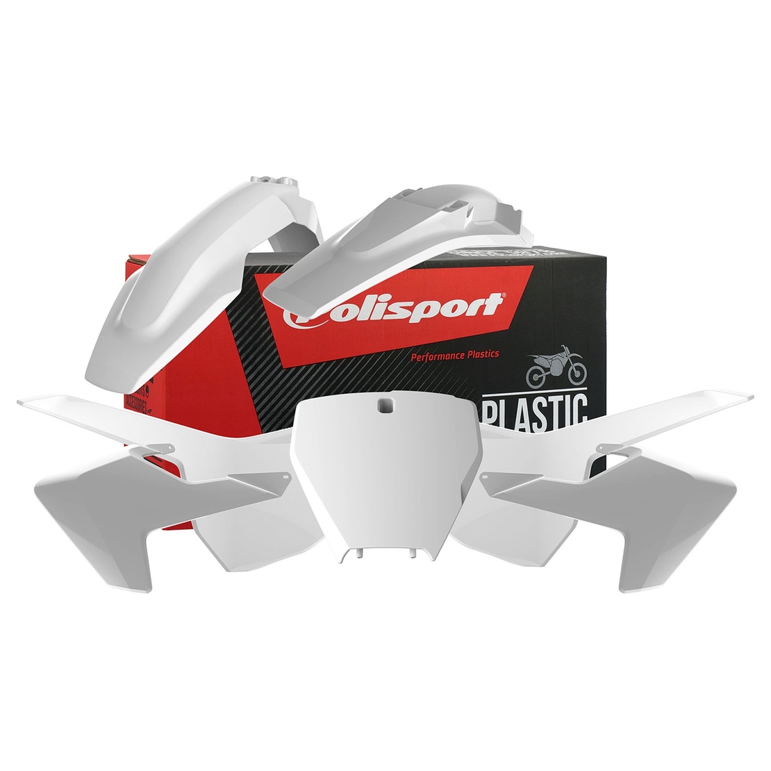 Пластмасов MX кит Polisport за Husqvarna TC125/250; FC250/350/450 2016-18 White ktm