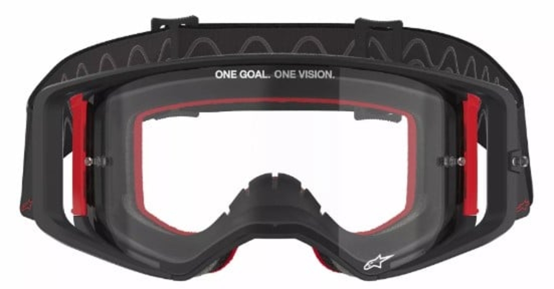 Мотокрос очила ALPINESTARS SUPERTECH CORP BLACK/RED CLEAR