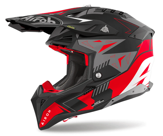 Каска AIROH AVIATOR 3 SPIN RED MATT