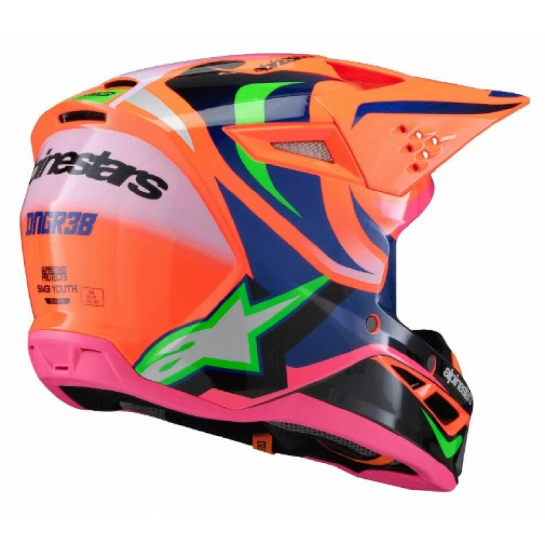 Детска каска ALPINESTARS SM3 DEEGAN OR/PU