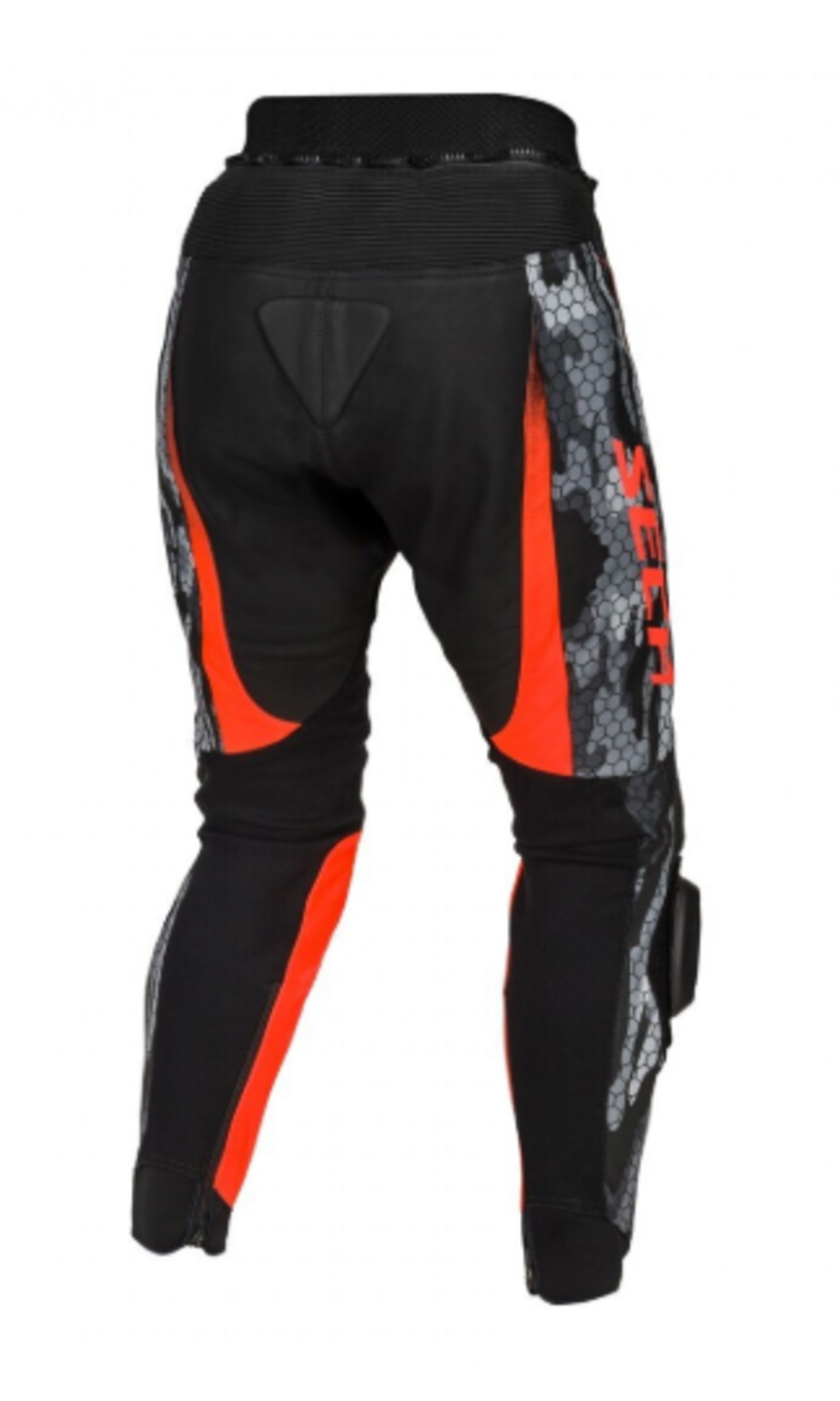 Кожен панталон за мотор SECA SRS II FLUO RED/CAMO