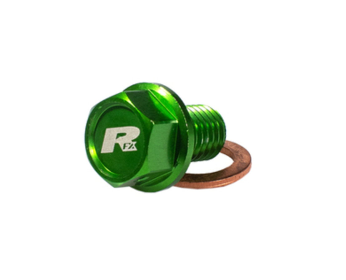 Пробка за масло RFX Pro Magnetic Drain Bolt (Green) [M8 x 16mm x 1.5] - Kawasaki KXF250/450
