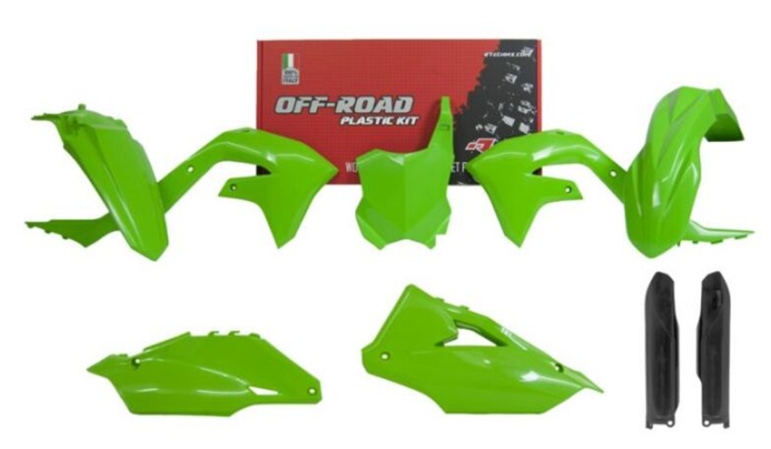 Комплект пластмаси RACETECH Plastic Kit 6 pcs Kawasaki KXF 250 21-24 / 450 19-24 (Green)