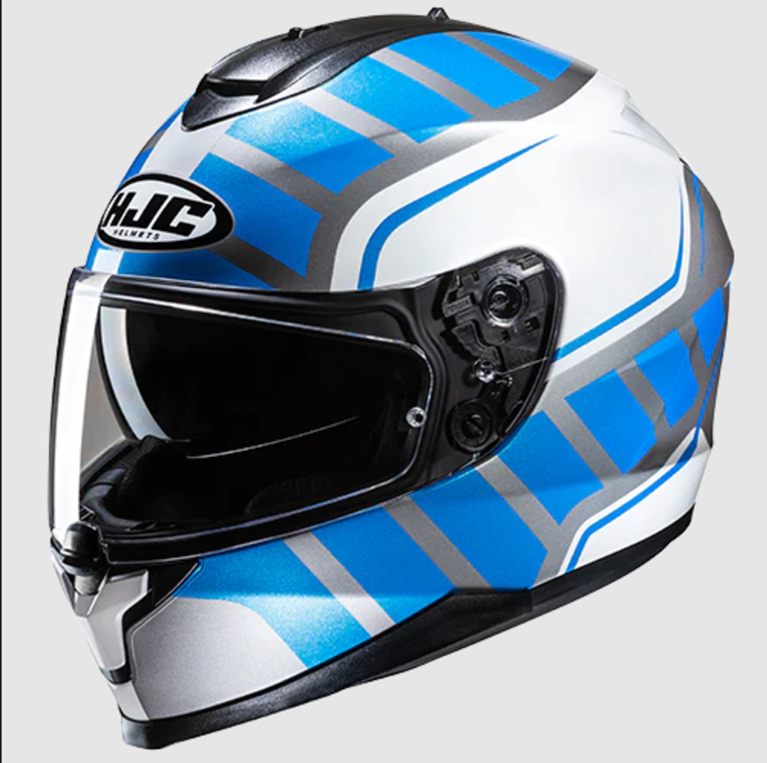 Каска HJC C70N HOLT WHITE/BLUE