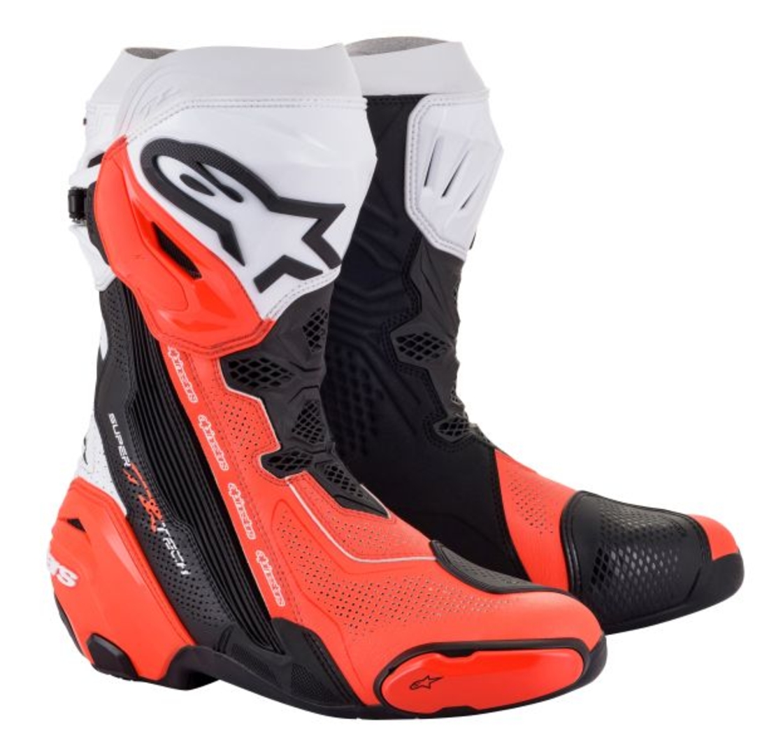 Ботуши ALPINESTARS SUPERTECH R VENTED ORANGE/WHITE