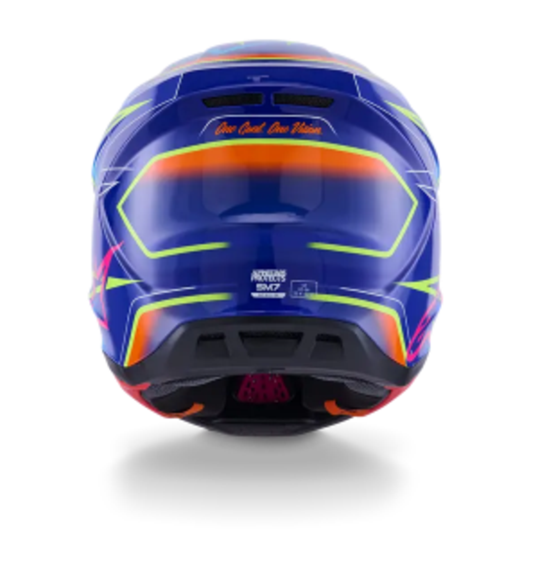 Мотокрос каска ALPINESTARS SM7 CAST BLUE/YELLOW/PINK