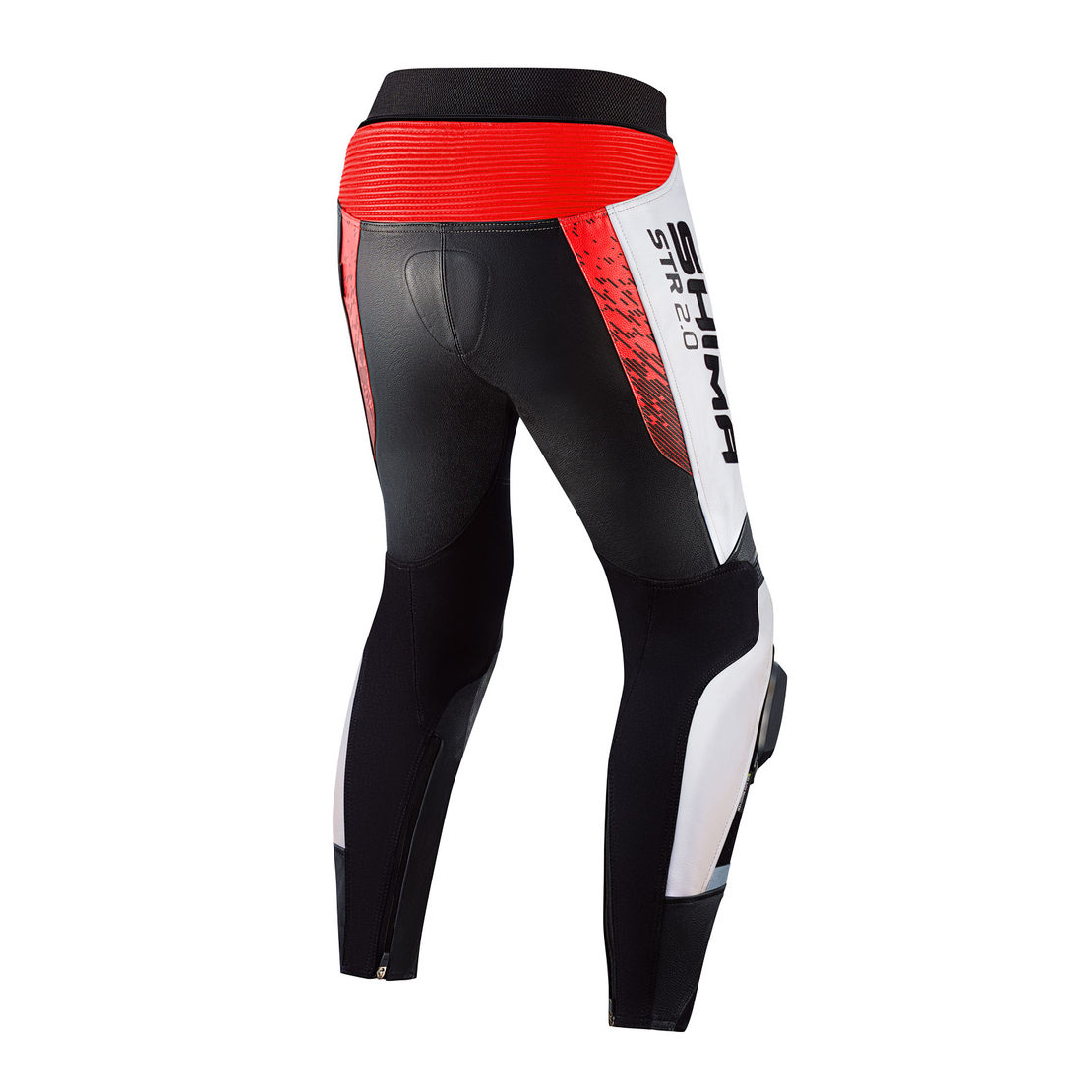 Кожен мото панталон SHIMA STR 2.0 RED FLUO