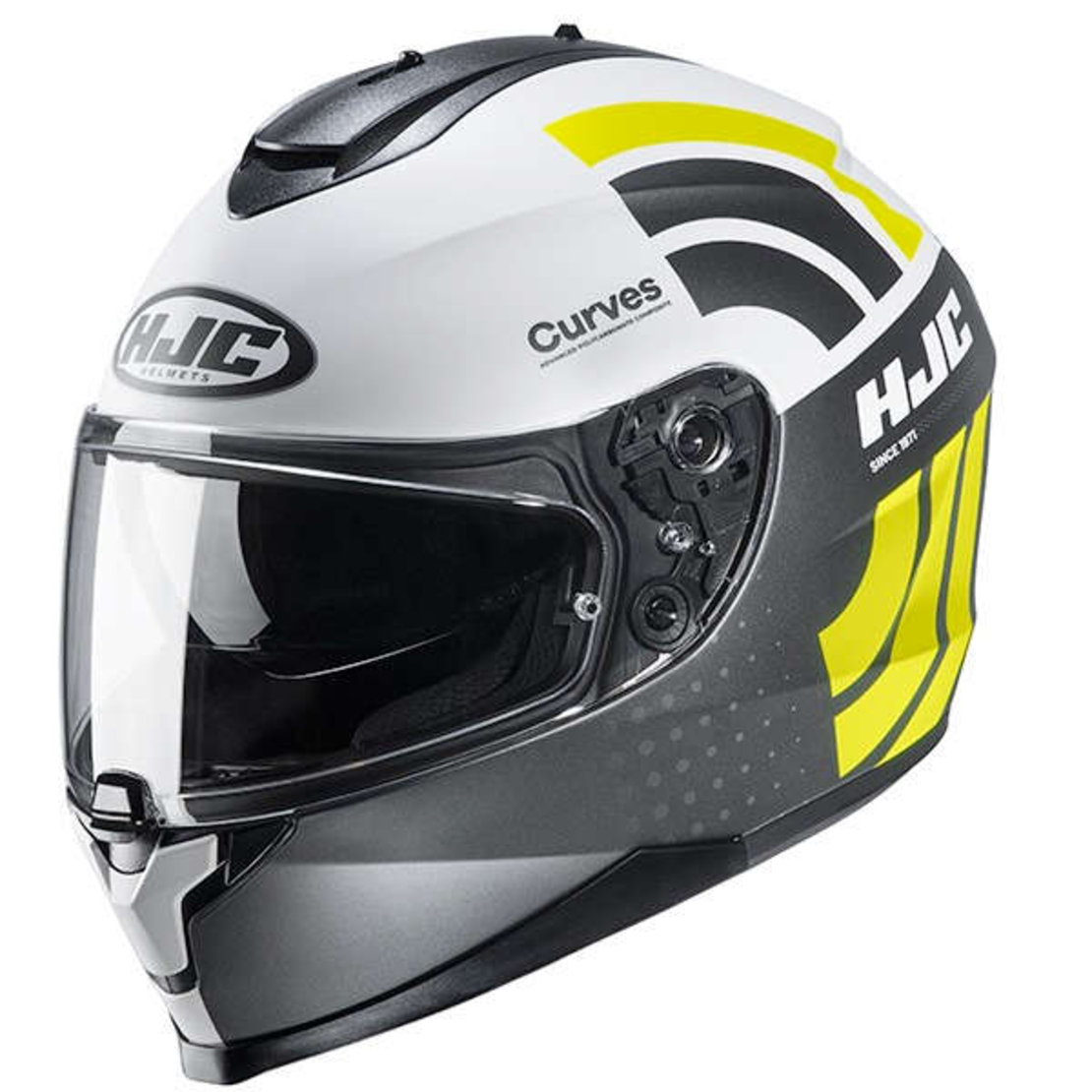 Каска HJC C70 CURVES YELLOW