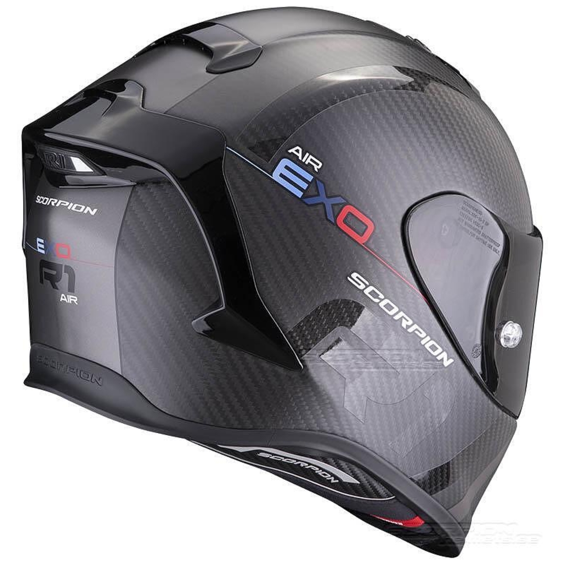Каска Scorpion Exo R1 Evo Carbon Air Mg Matt Black Dark Silver