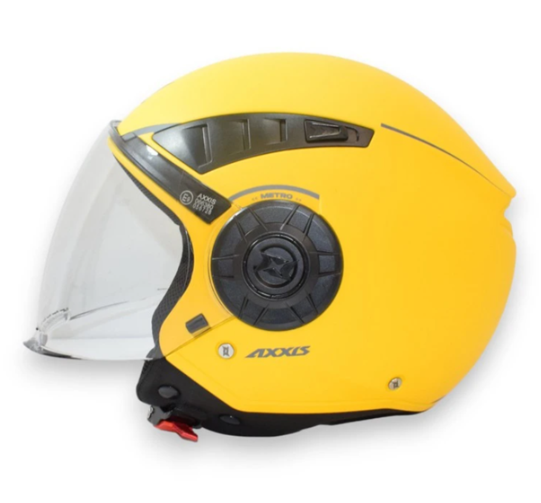 КАСКА ЗА СКУТЕР METRO S SOLID V2 A3 YELLOW MATT