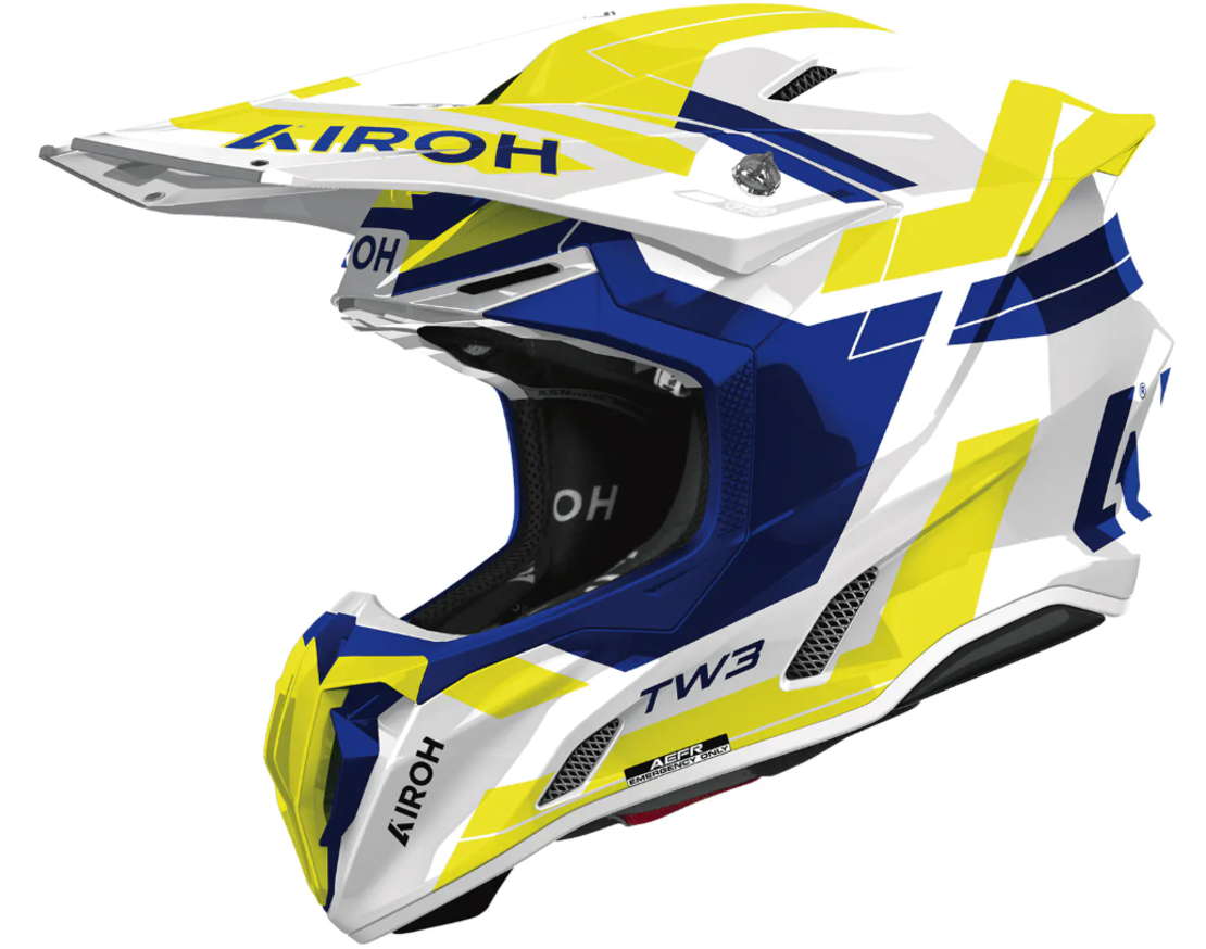 Мотокрос каска AIROH TWIST 3 DYNASTY BLUE/YELLOW GLOSS