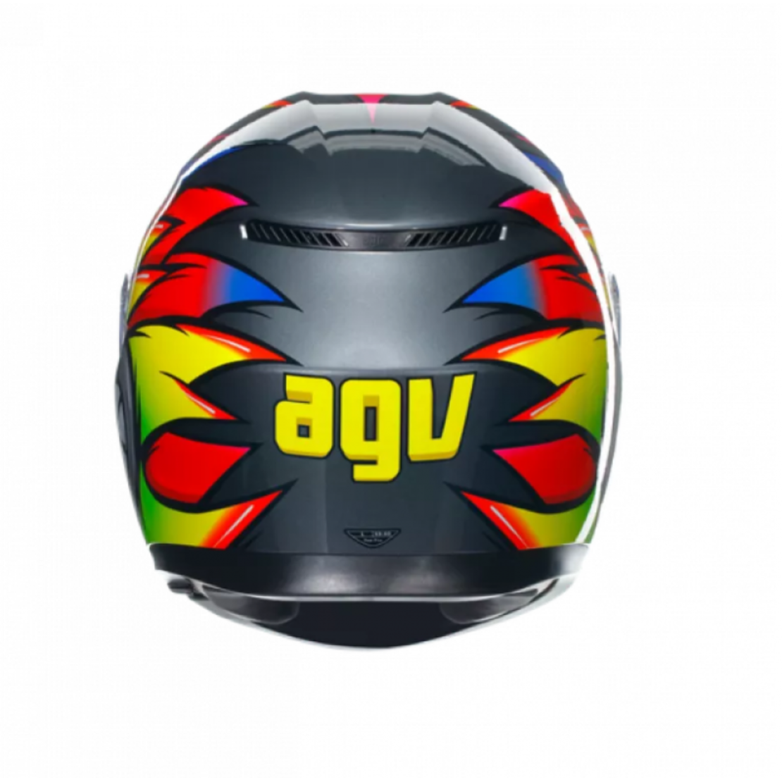 КАСКА  AGV K3 -BIRDY 2.0 GREY/YELLOW/RED