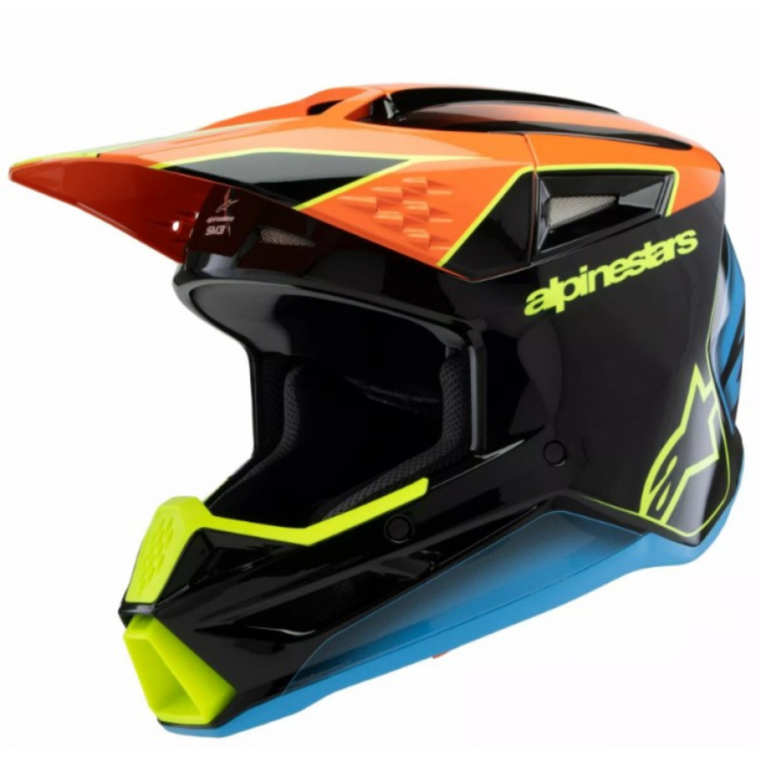 Детска каска ALPINESTARS SM3 FRAY BLK/OR/YL