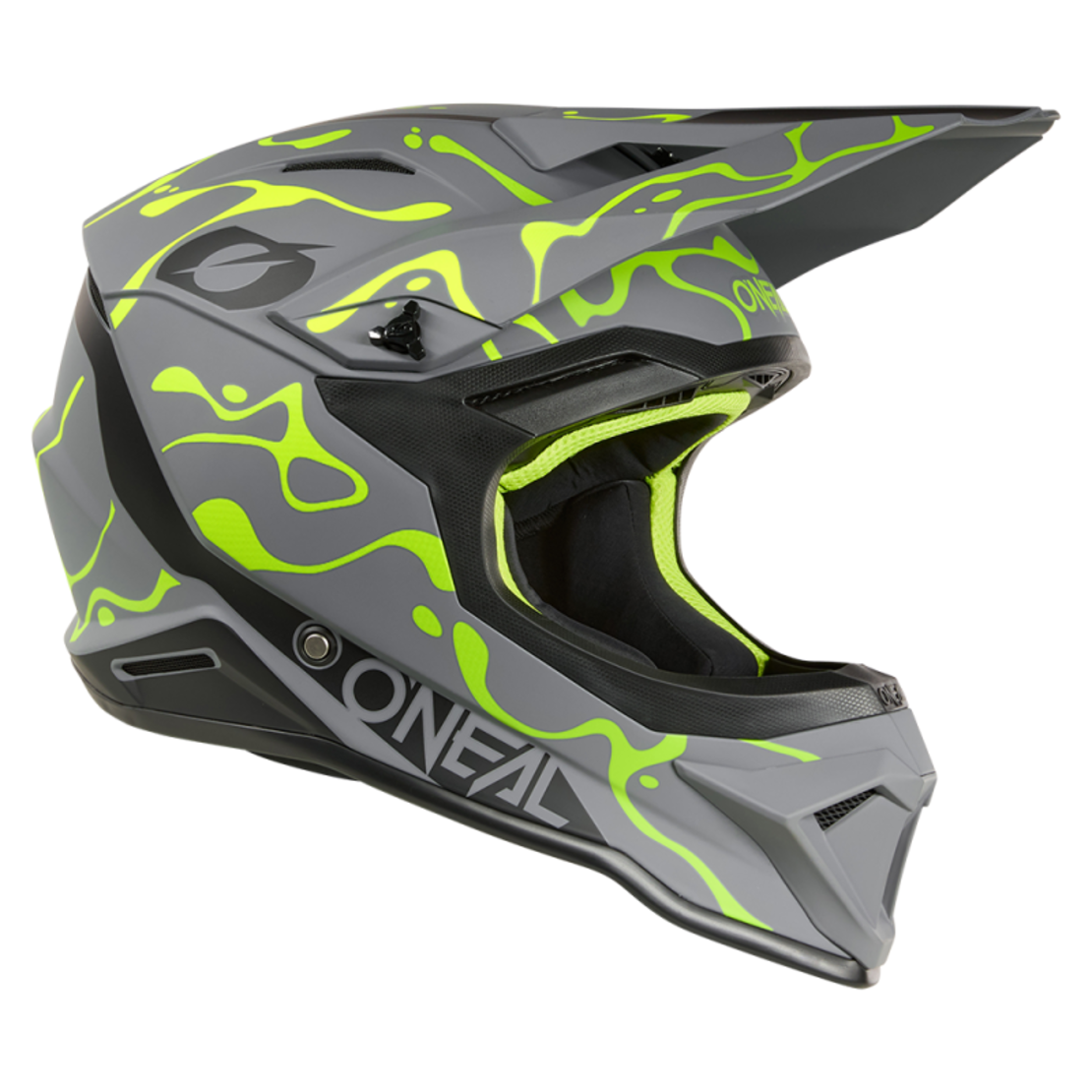 Каска O'NEAL 1SERIES SPLASH GRAY/NEON YELLOW V.26