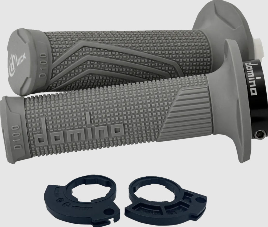 Ръкохватки DOMINO D100 LOCK ON GRIPS 1 CABLE GRAY