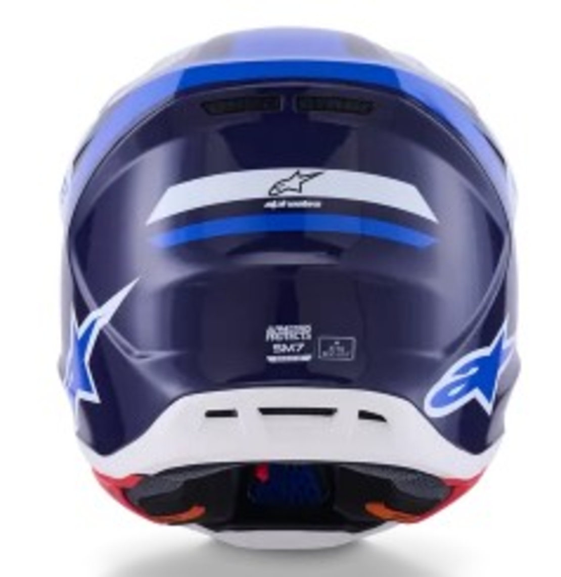 Мотокрос каска ALPINESTARS SM7 RISE BLUE/WHITE