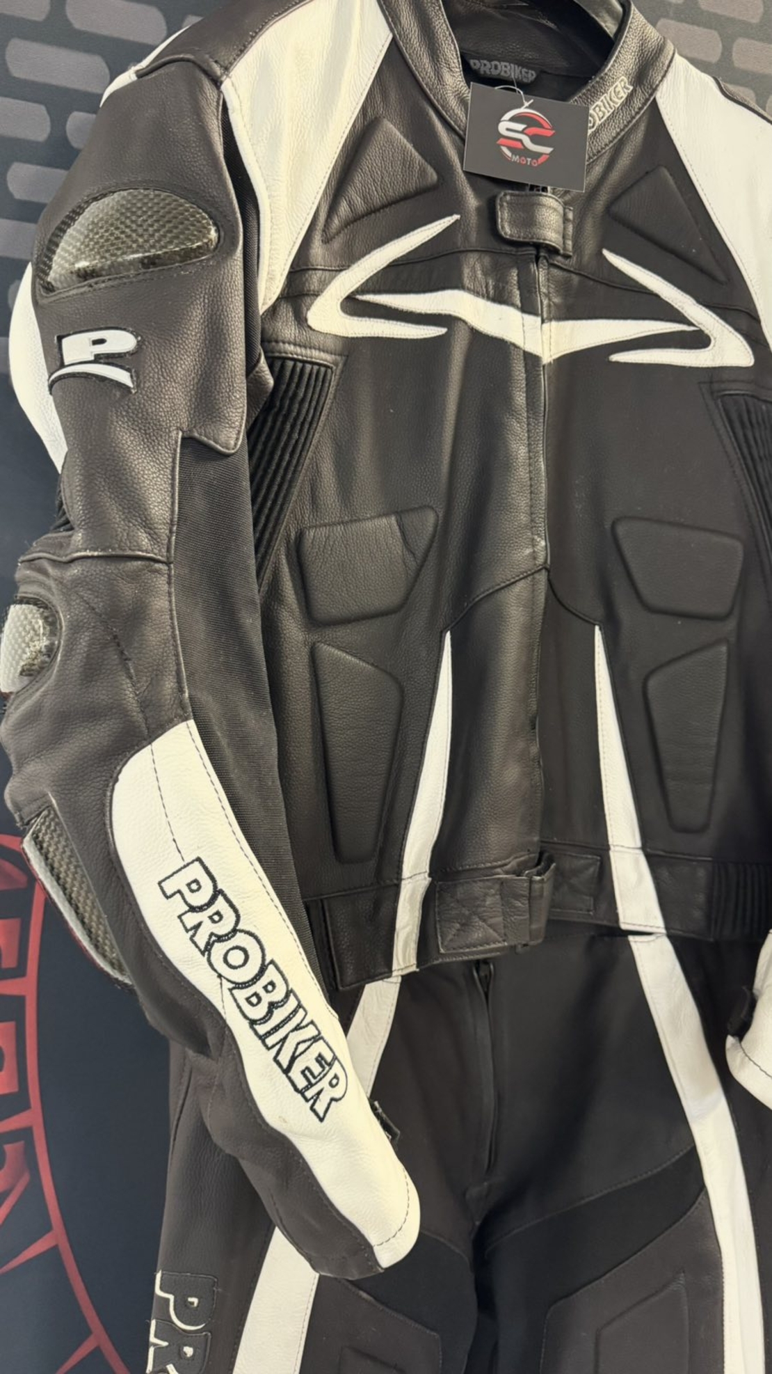 Кожен мото екип Probiker PRX-4 номер 54-XL на две части