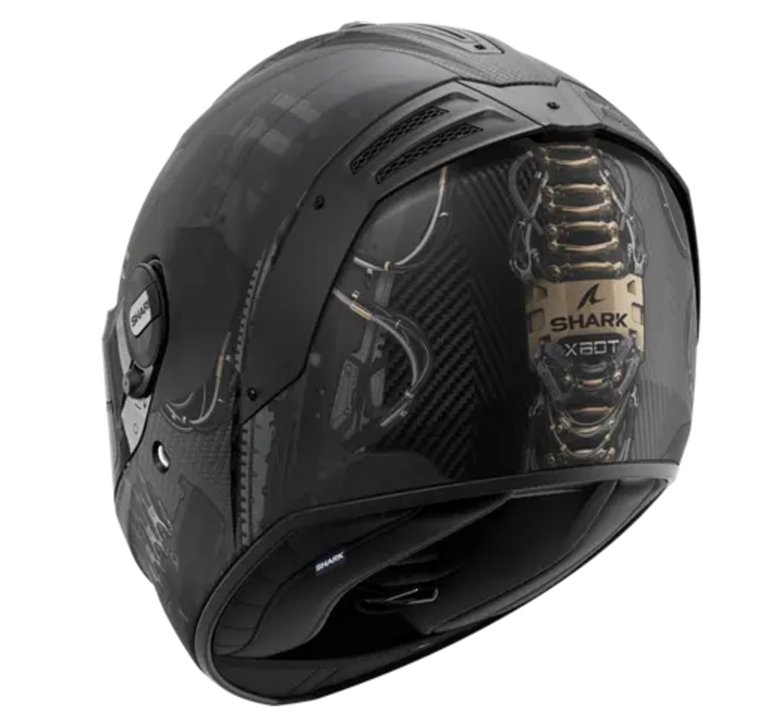Каска SHARK SPARTAN RS CARBON XBOT BLACK/WHITE/GOLD