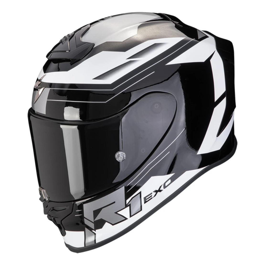 Каска Scorpion Exo R1 Evo Air Blaze Black-White