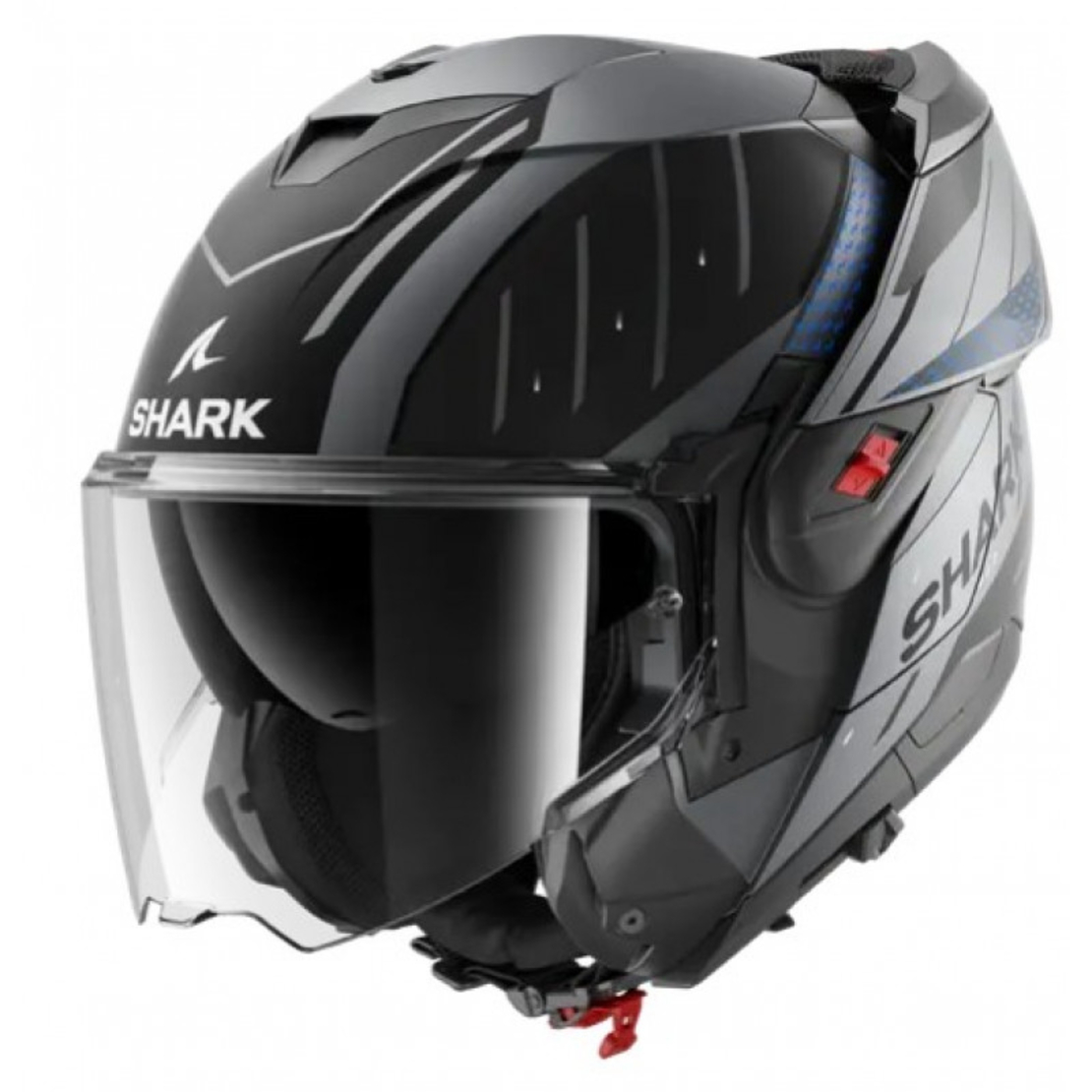 Модуларна каска SHARK OXO RYDGER Mat Anthracite Blue Black