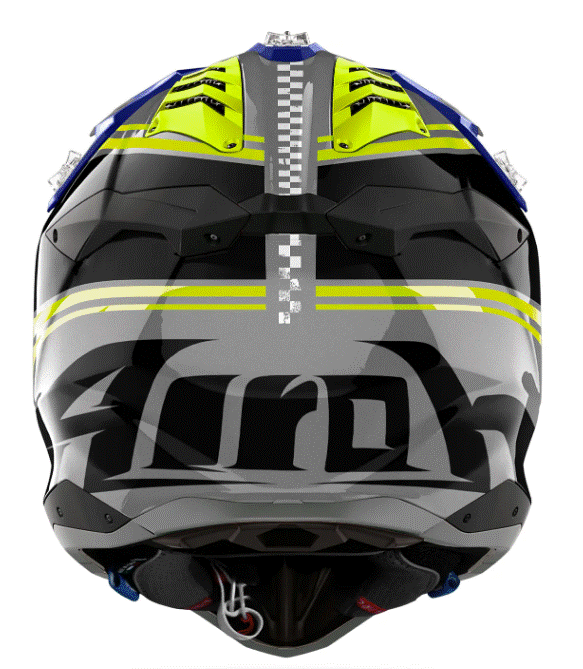 Каска AIROH AVIATOR 3 HIMA BLUE YELLOW