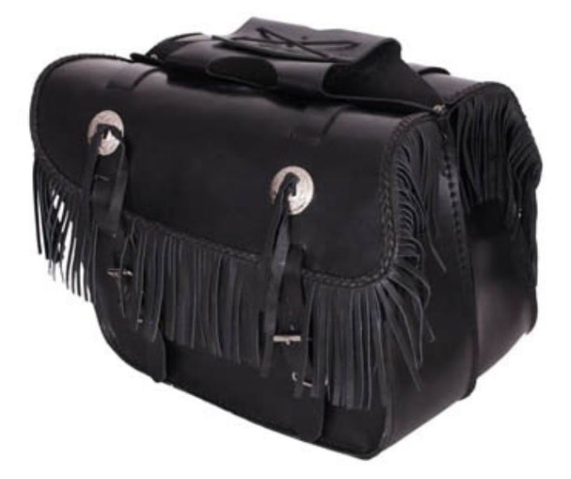 Кожени дисаги за мотор ADRENALINE FRINGES BLACK